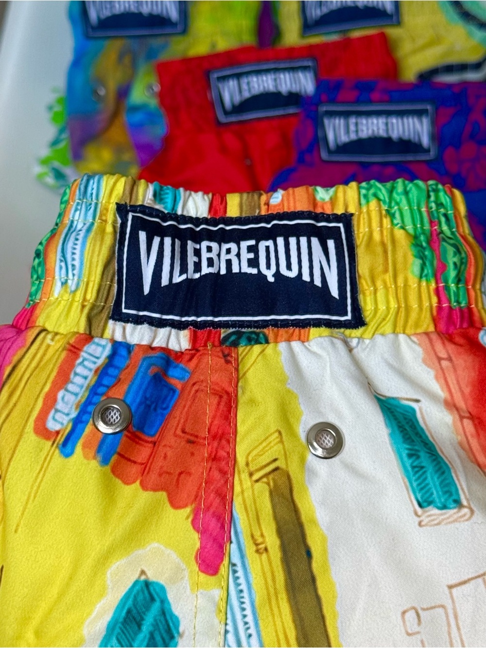 Vilebrequin Yellow Multicolor Paintstroke Swim Shorts